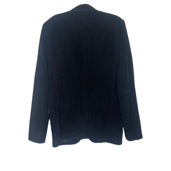 GAP Velour Black Men’s Blazer Jacket Button Close EUC Sz Sm Cotton Career Preppy - Picture 4 of 13